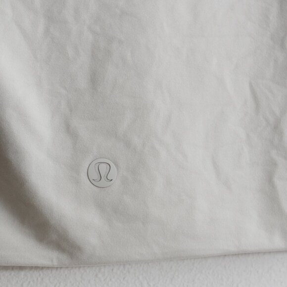 NWT Lululemon Wundermost Ultra-Soft Nulu Crewneck Cropped T-Shirt Bone Sz Medium - Picture 11 of 12